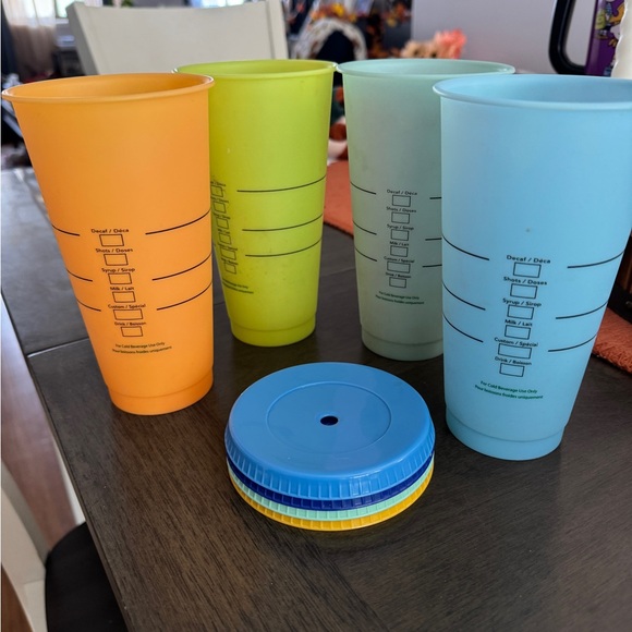 Starbucks Reusable Colorful color changing cold Cups Set - Picture 3 of 3
